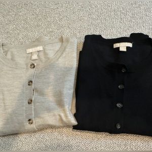 Set of two Banana Republic Merino Wool Cardigan sweaters size S